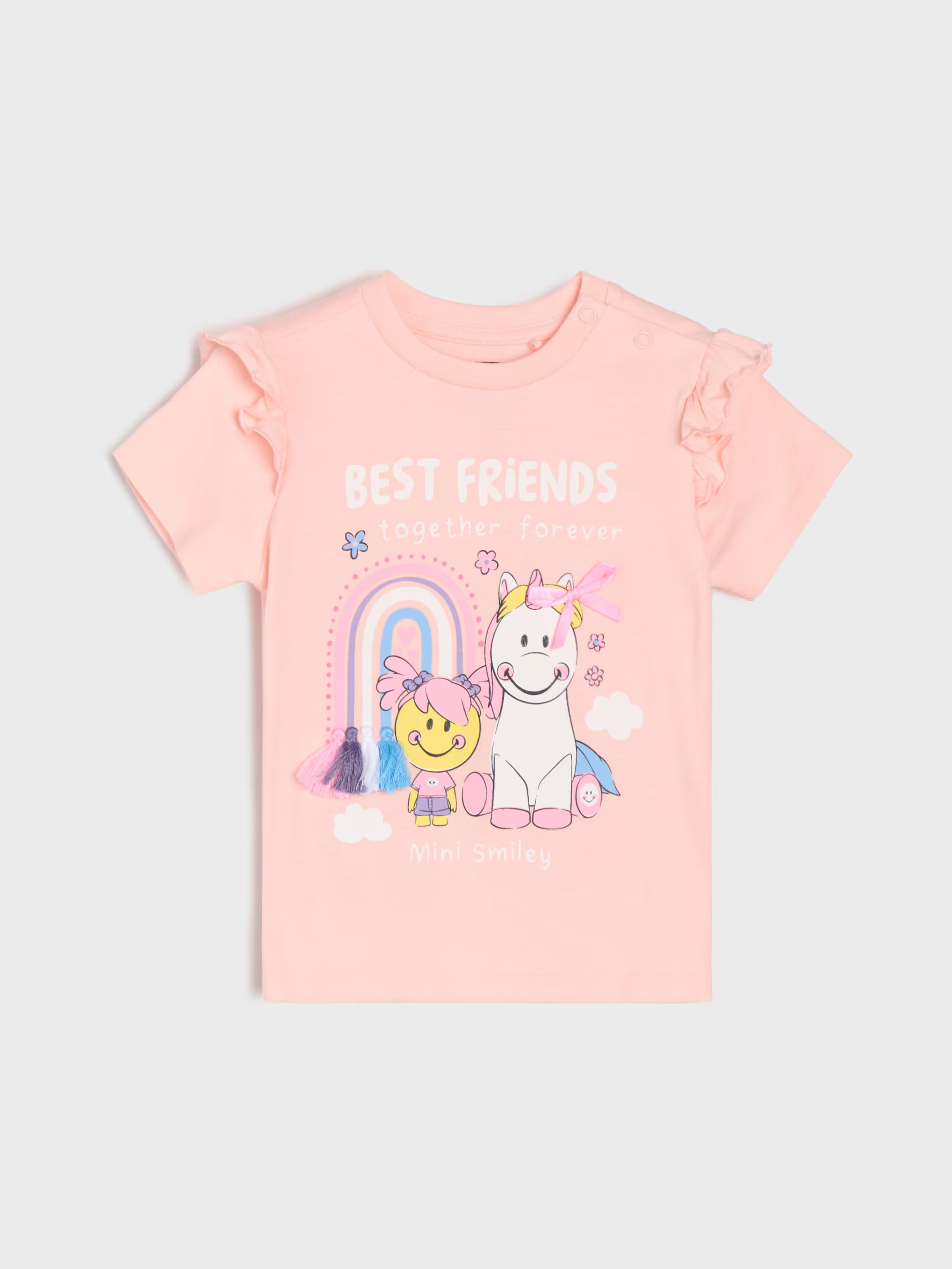 Cotton T-shirt with Mini Smiley print