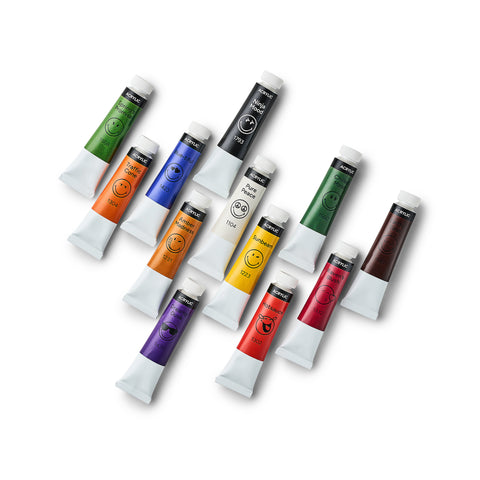 Artsmile & SmileyWorld® Acrylic Colours, Set of 12*12ml