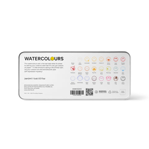 Artsmile & SmileyWorld® Watercolours, Set of 24*12ml