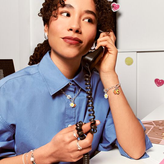 Thomas Sabo Silver SMILEYWORLD® Daisy Charm Pendant Connect