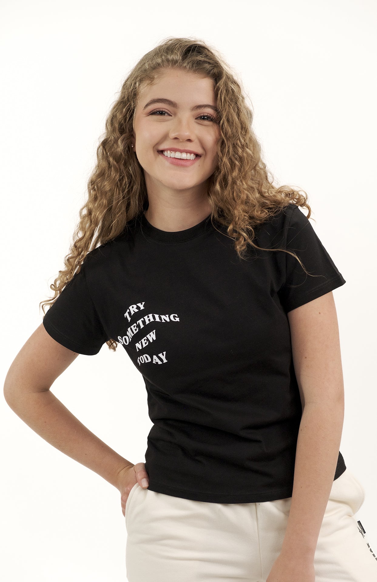 Try Something New Fitted SmileyWorld® T-Shirt