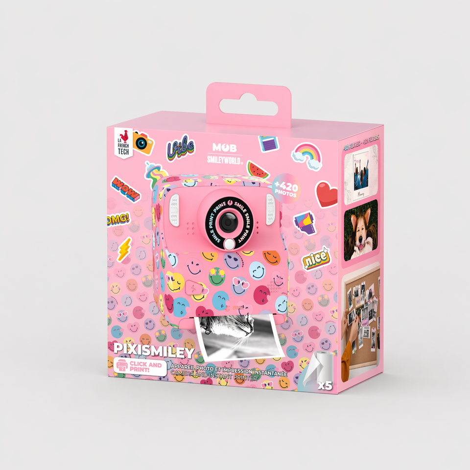 PIXISMILEY SMILEY WORLD® Camera - Pink