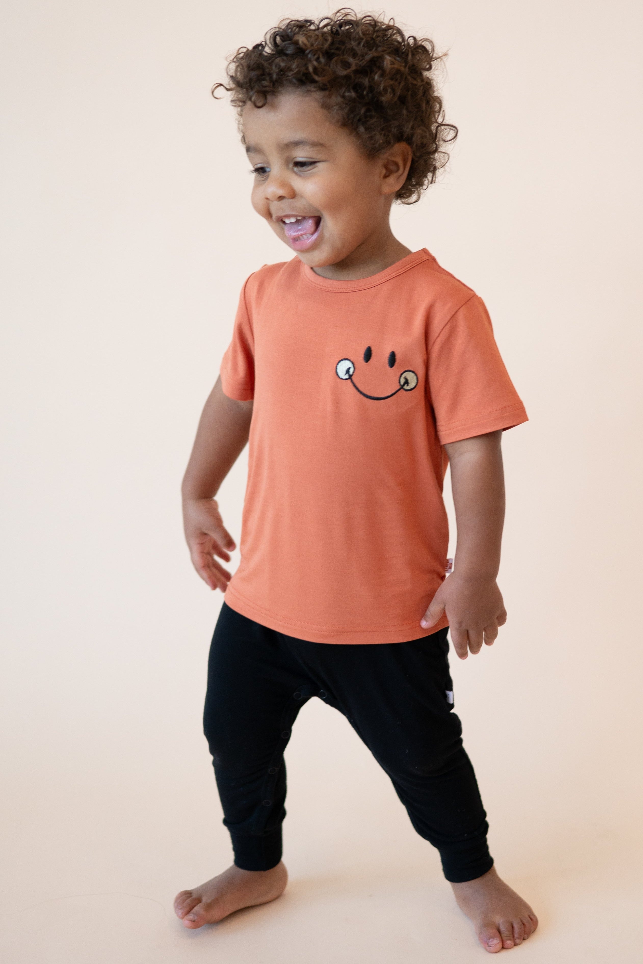 T-shirt - Mini Smiley® Happy Rust - Luxe Bamboo