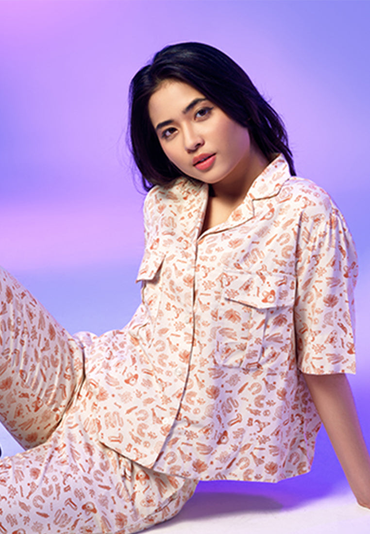 SmileyWorld - Cotton Material Short Sleeve Shirt - Chlories