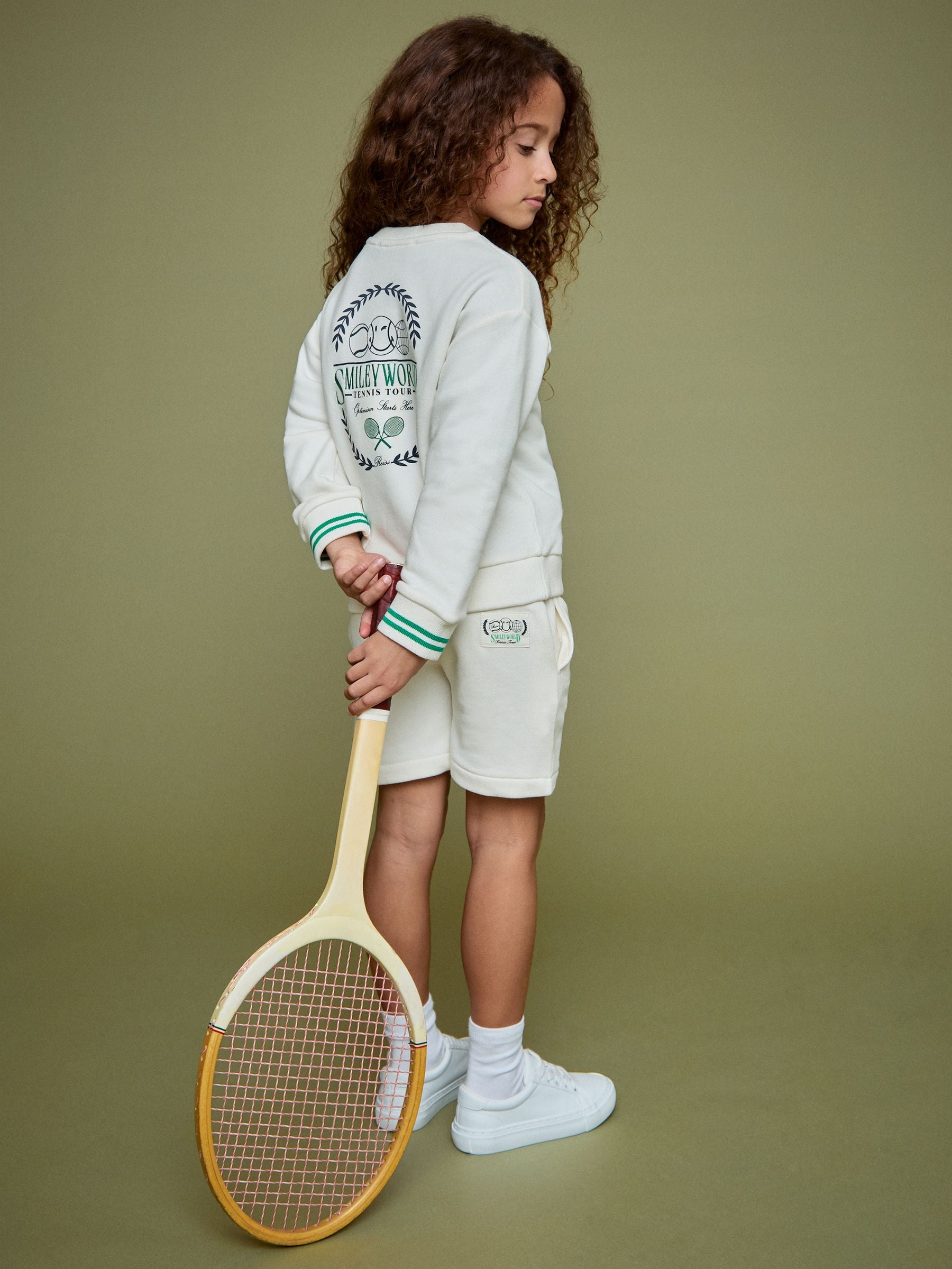 SmileyWorld | Reiss Logo Sweatshirt Unisex Fit in White