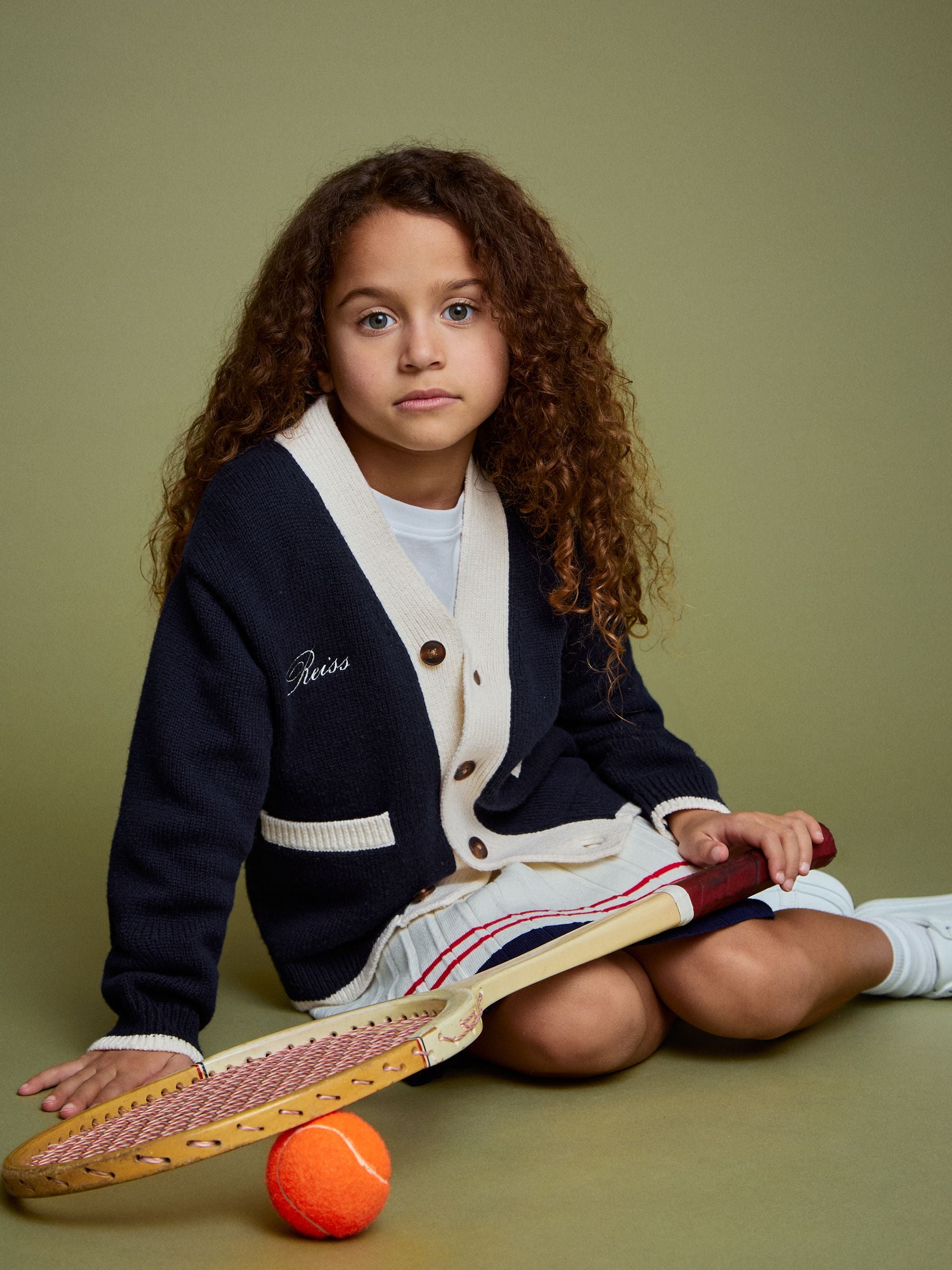 SmileyWorld | Reiss Logo Cardigan Unisex Fit in Off White