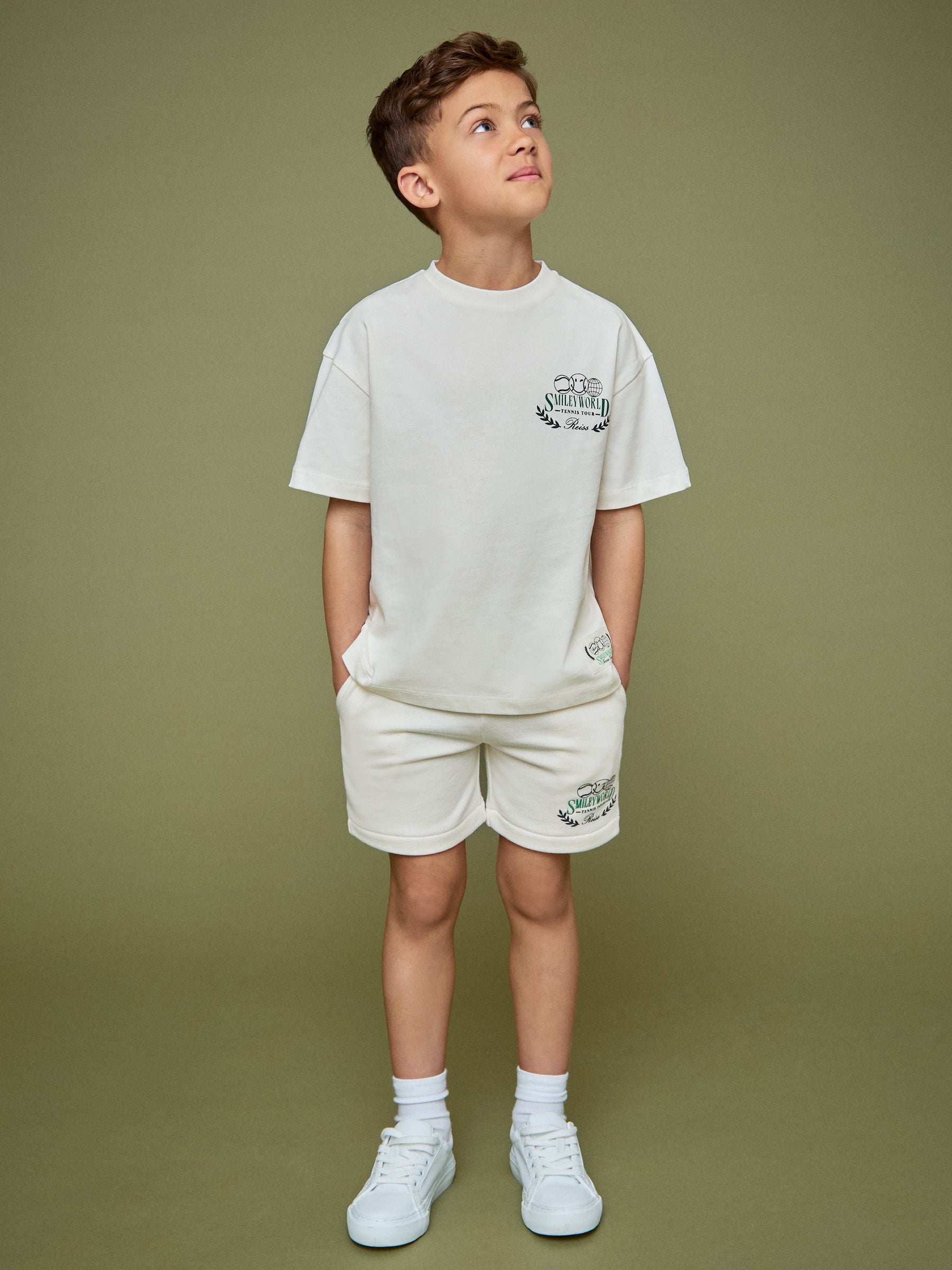 SmileyWorld | Reiss Oversize T-Shirt in White