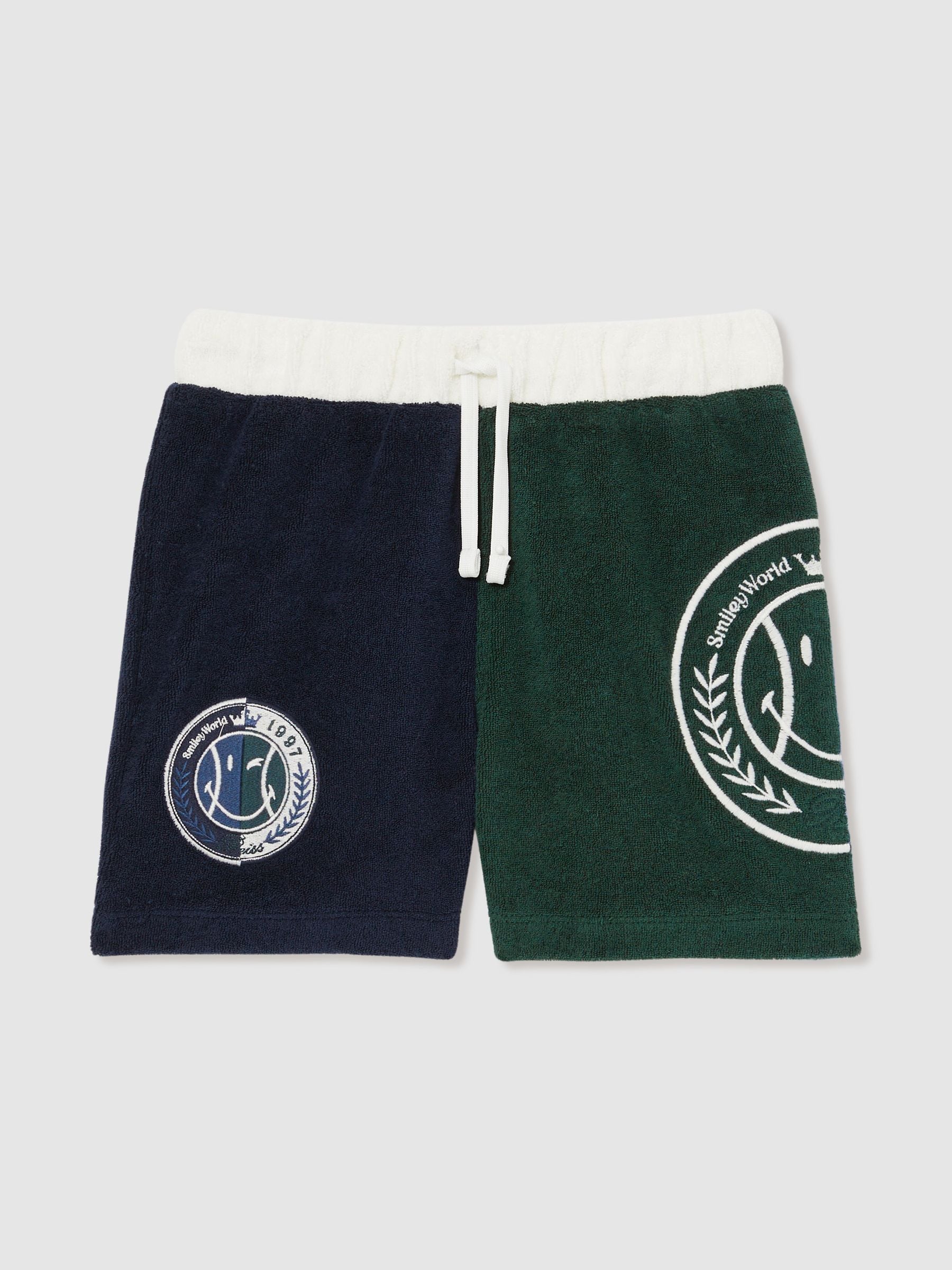 SmileyWorld | Reiss Towelling Shorts in Blue