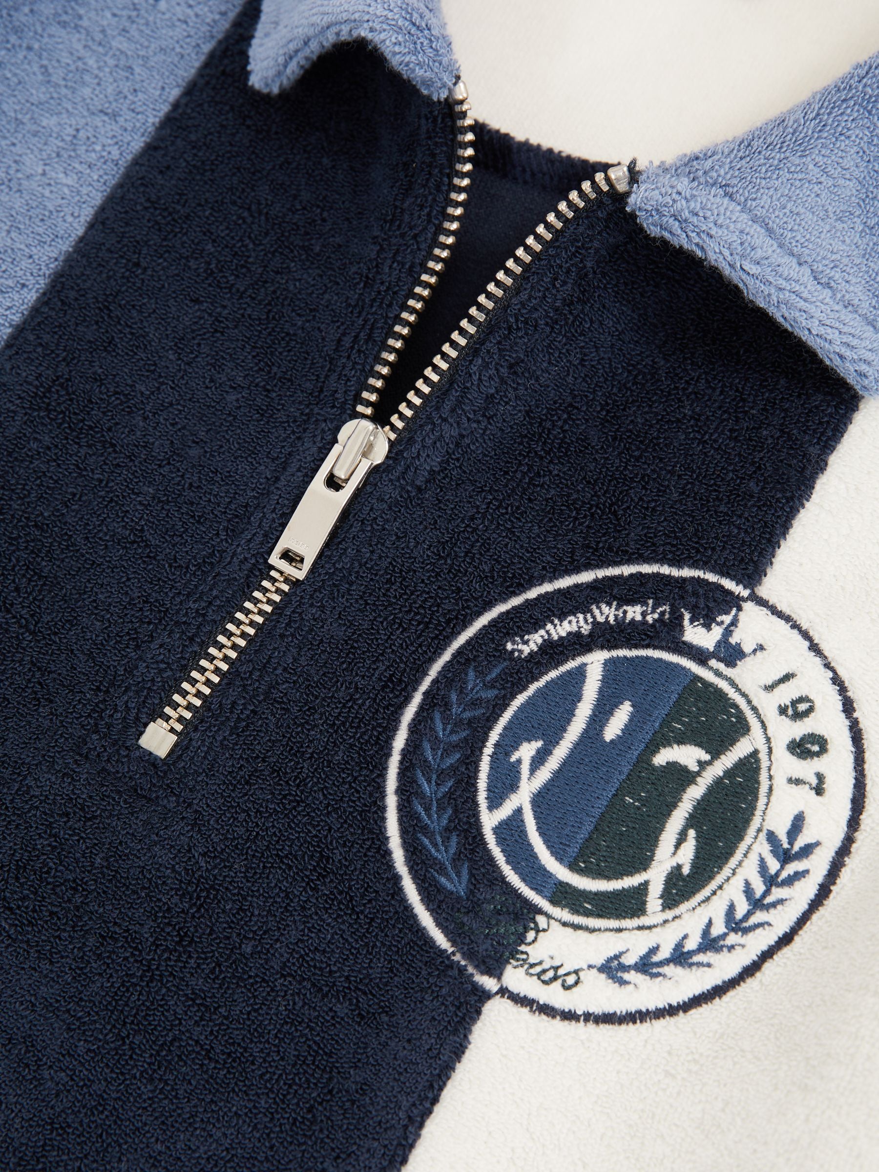 SmileyWorld | Reiss Towel Polo Shirt in Blue