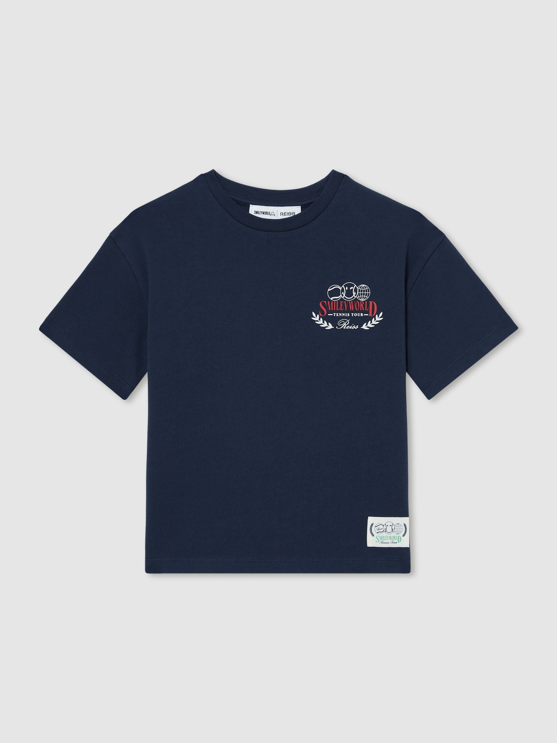 SmileyWorld | Reiss Oversize T-Shirt in Navy