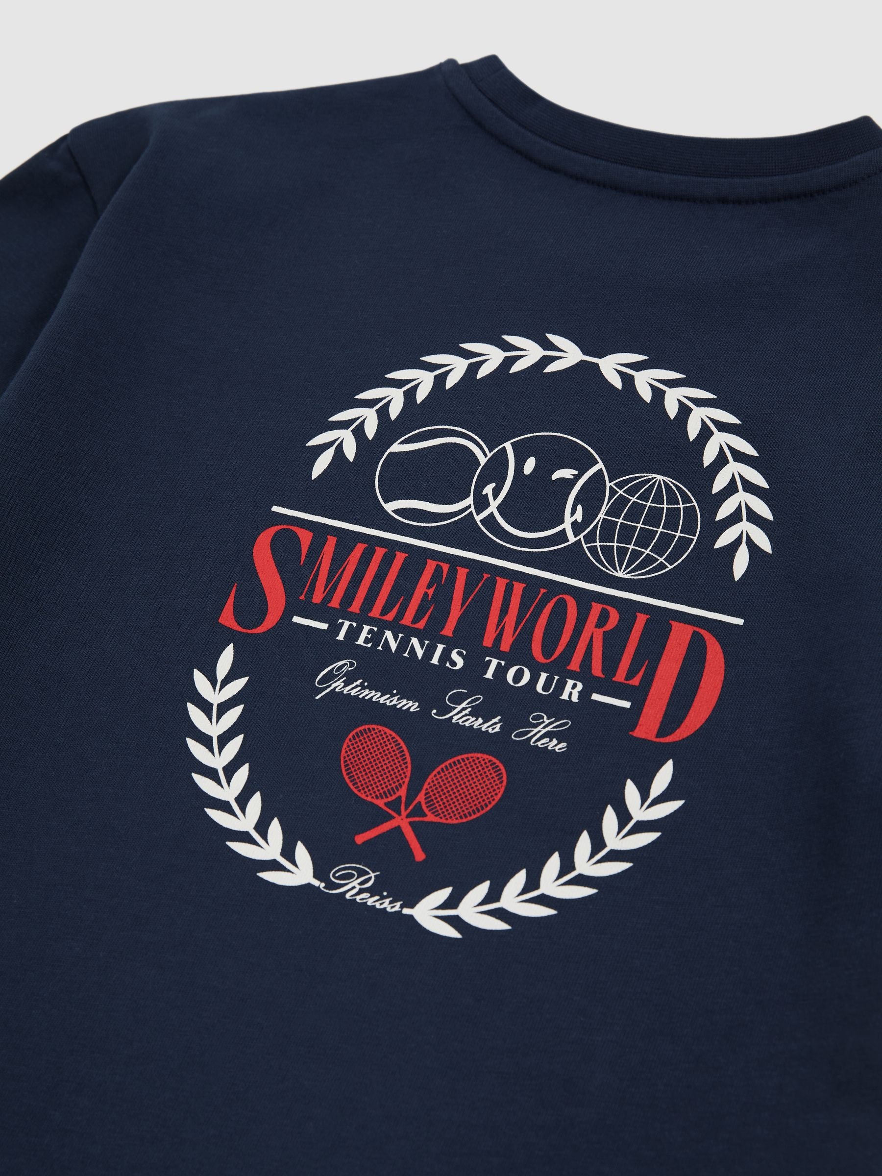 SmileyWorld | Reiss Oversize T-Shirt in Navy