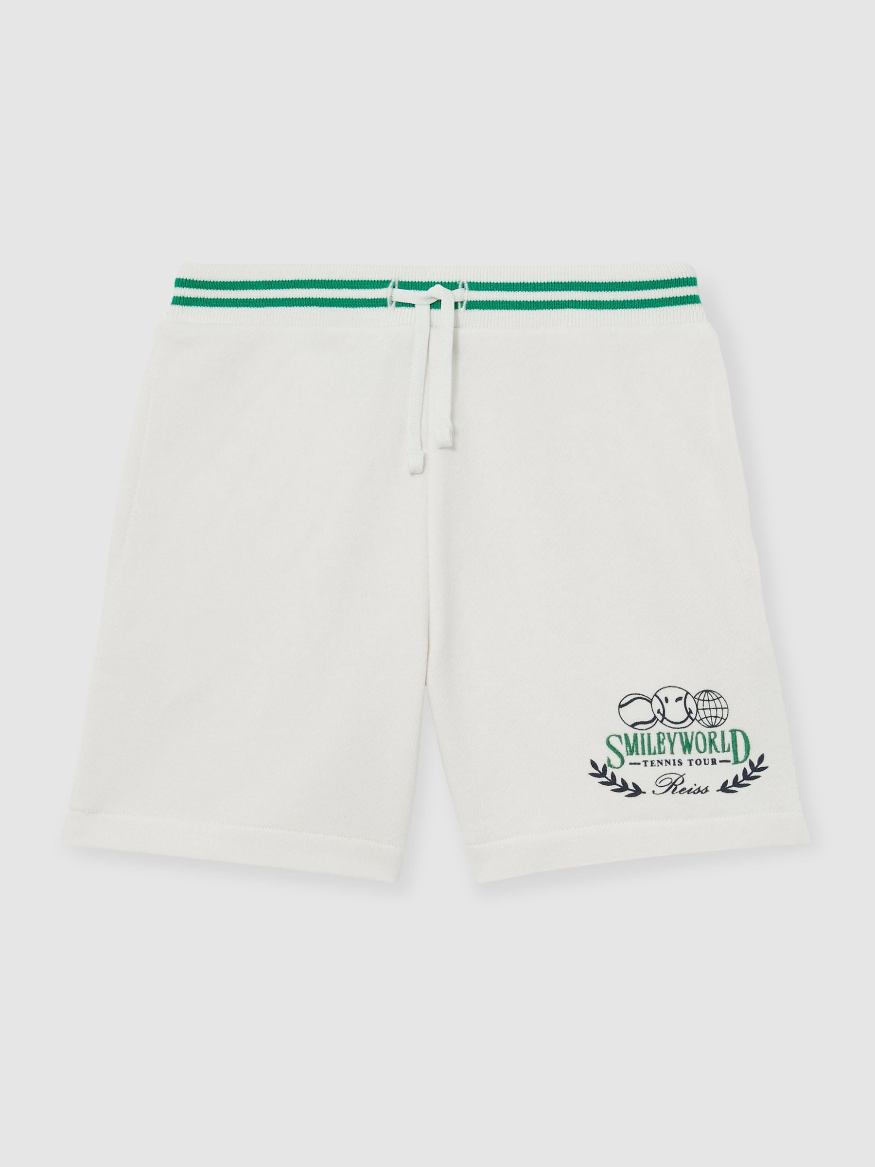 SmileyWorld | Reiss Drawstring Shorts Unisex Fit in White
