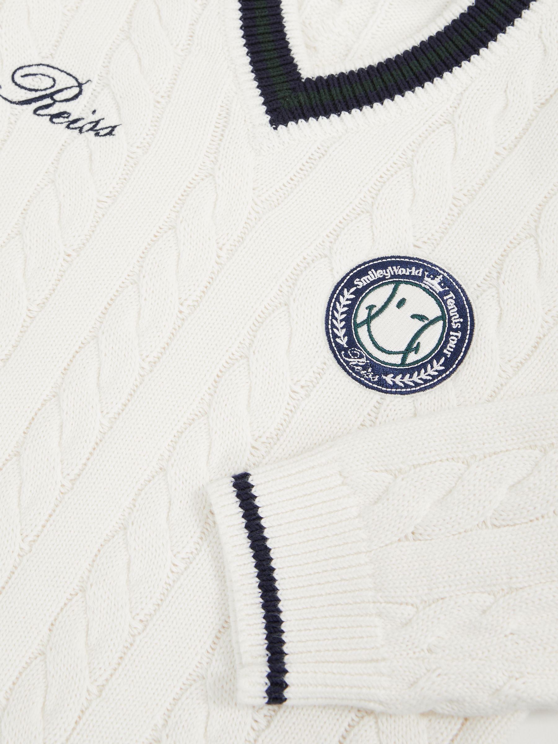 SmileyWorld | Reiss Cable-Knit Jumper Unisex Fit in Off White