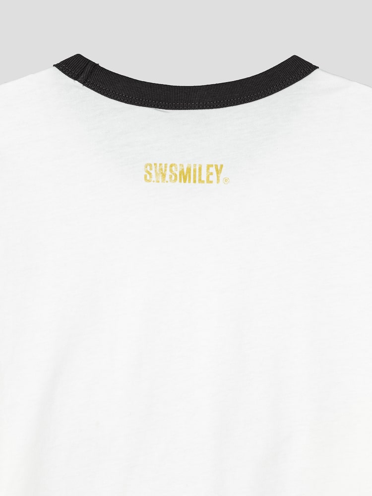S.W.Smiley Signature Graphic Short Sleeve Tee - White