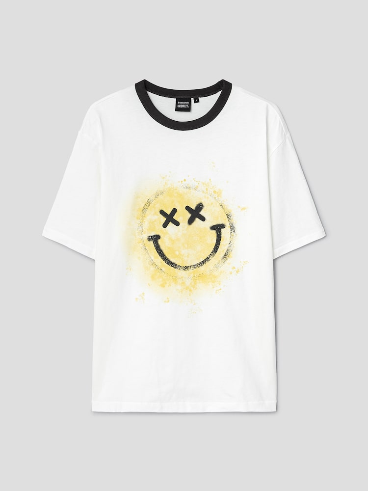 S.W.Smiley Signature Graphic Short Sleeve Tee - White