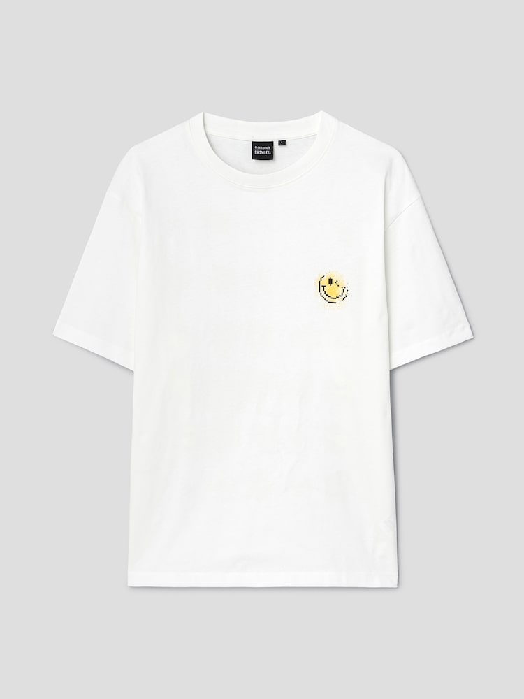 S.W.Smiley Graphic Short Sleeve Tee - White