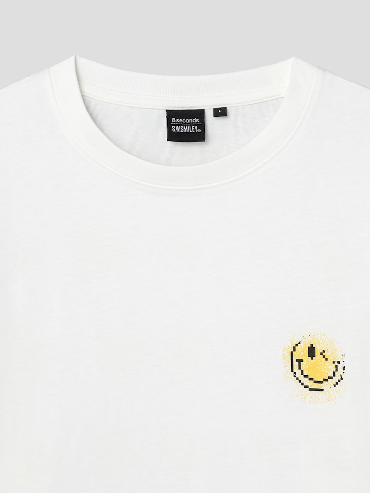 S.W.Smiley Graphic Short Sleeve Tee - White