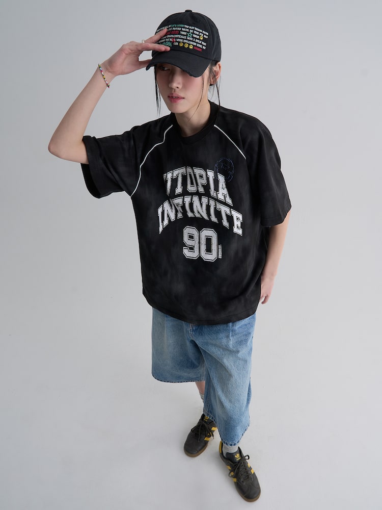 S.W.Smiley Sporty Short Sleeve Tee - Black