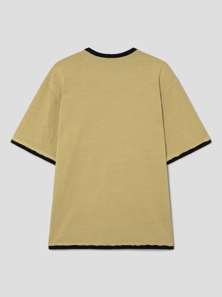 S.W.Smiley Garment-Dyed Short-Sleeve Tee - Yellow