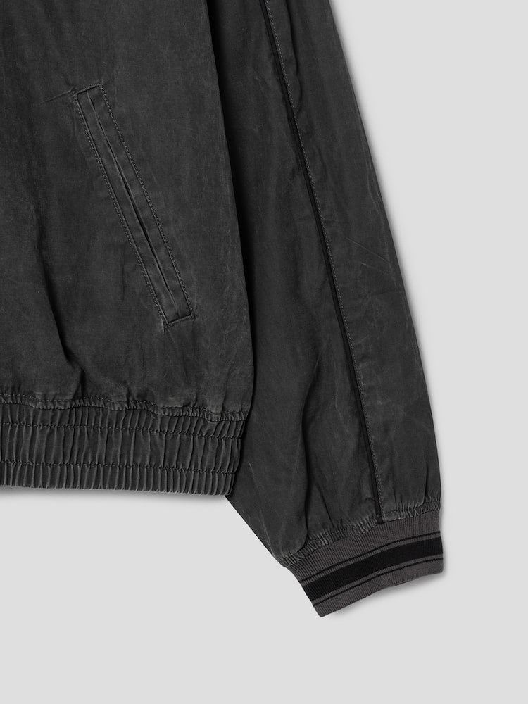 S.W.Smiley Natural Varsity Jacket - Ash