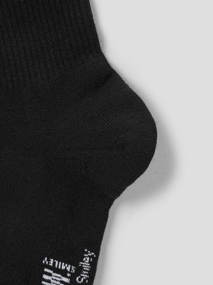 S.W.Smiley Men's Socks 2-Piece Set - White