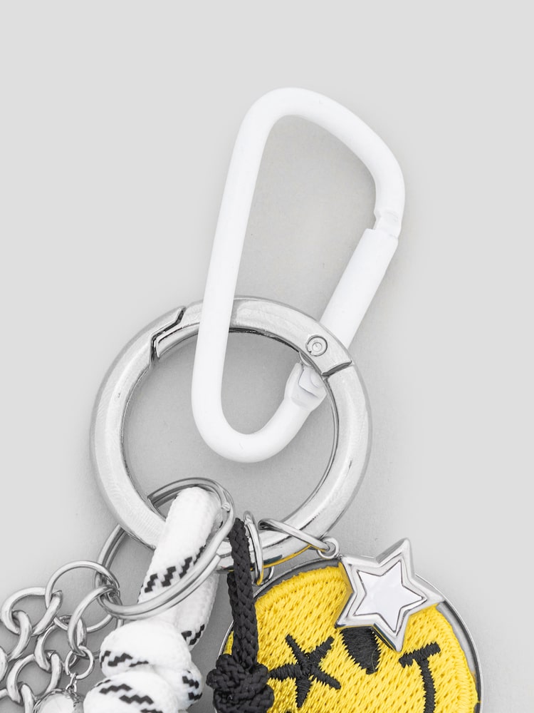 S.W.Smiley Keyring - Light Gray