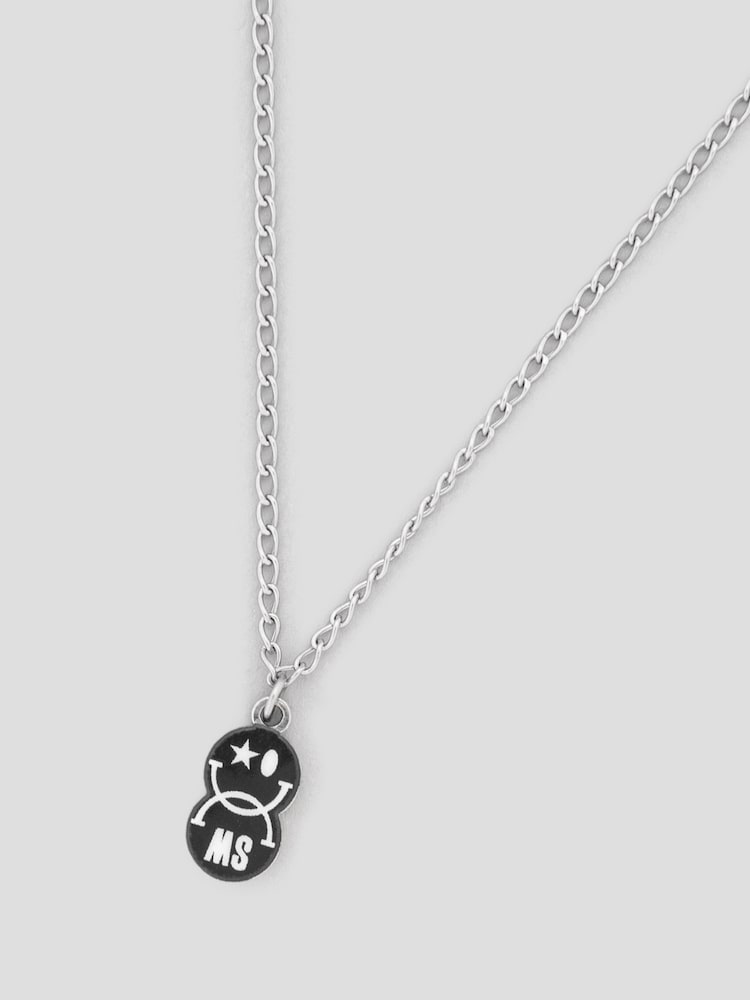 S.W.Smiley Necklace - Light Grey