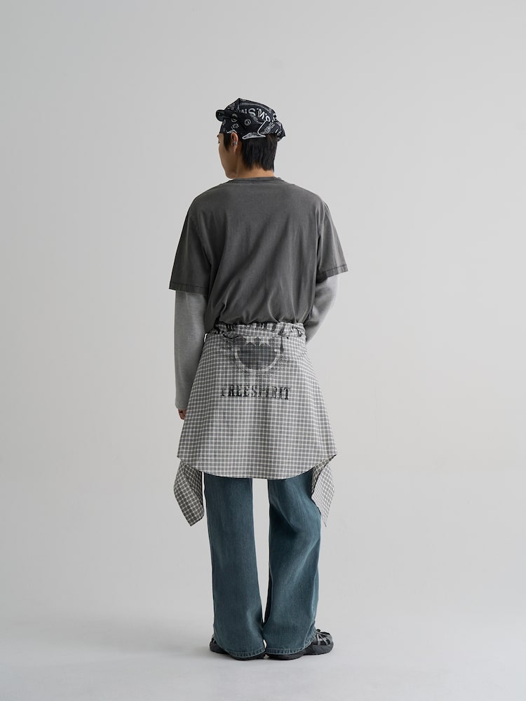 S.W.Smiley Garment-Dyed Short-Sleeve Tee - Ash