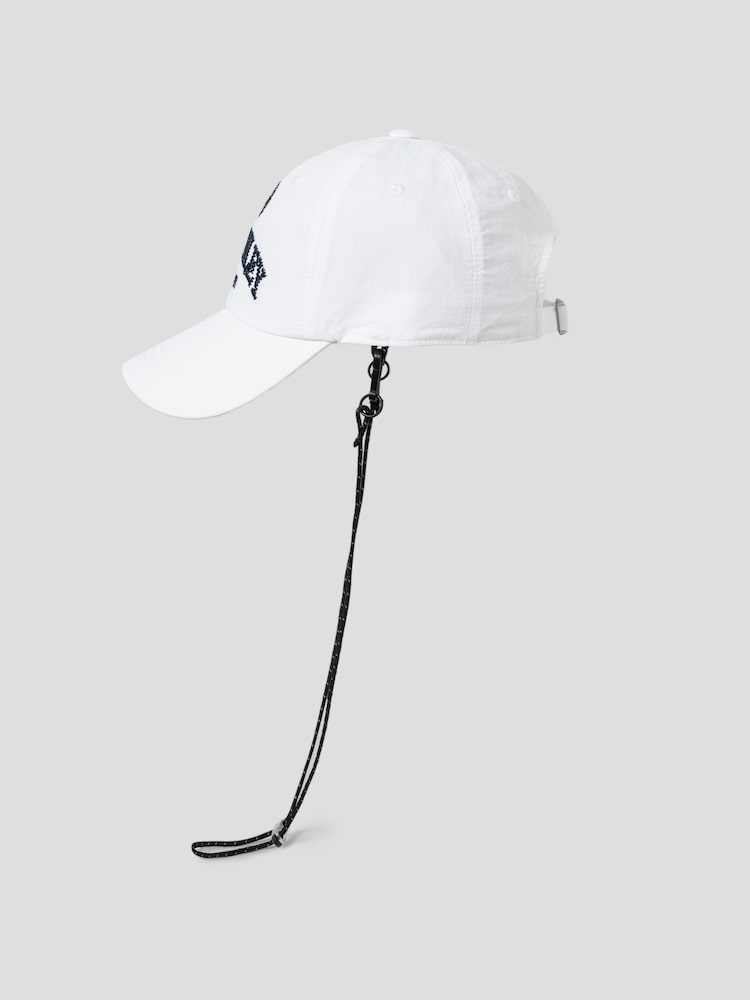 S.W.SMILEY® Embroidered Logo Ball Cap - White