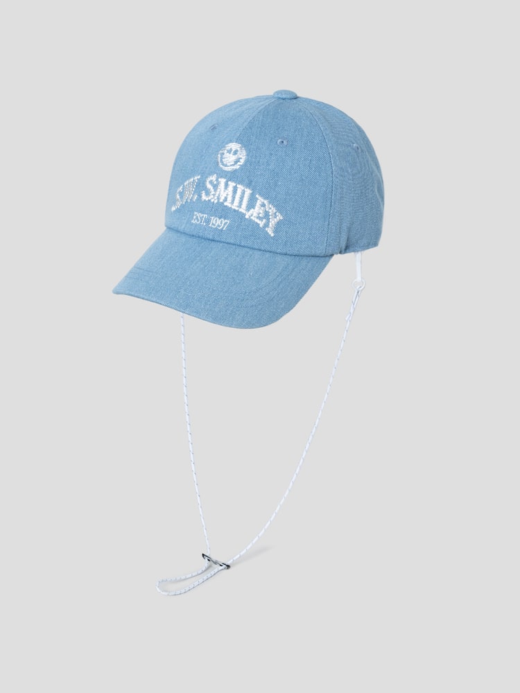 S.W.SMILEY® Embroidered Logo Ball Cap - Light Blue