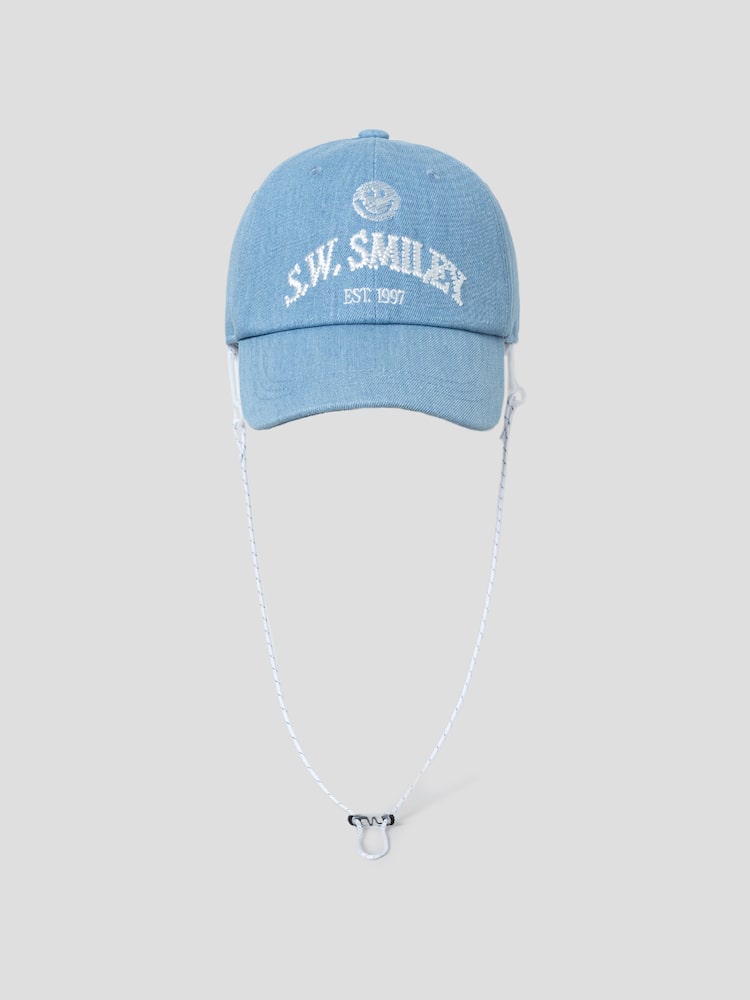 S.W.SMILEY® Embroidered Logo Ball Cap - Light Blue