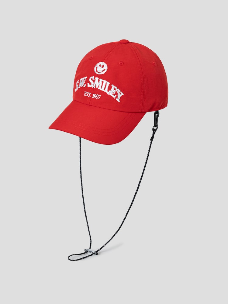 S.W.SMILEY® Embroidered Logo Ball Cap - Red