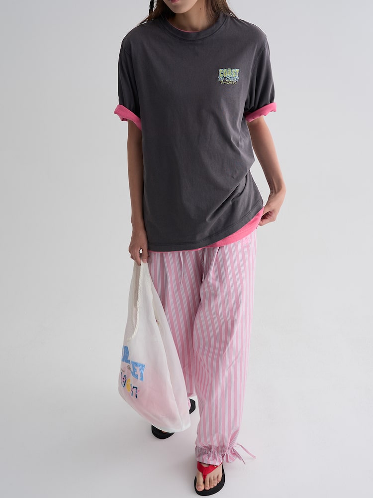 S.W.SMILEY® Garment-Dyed Graphic Short-Sleeve T-Shirt - Ash