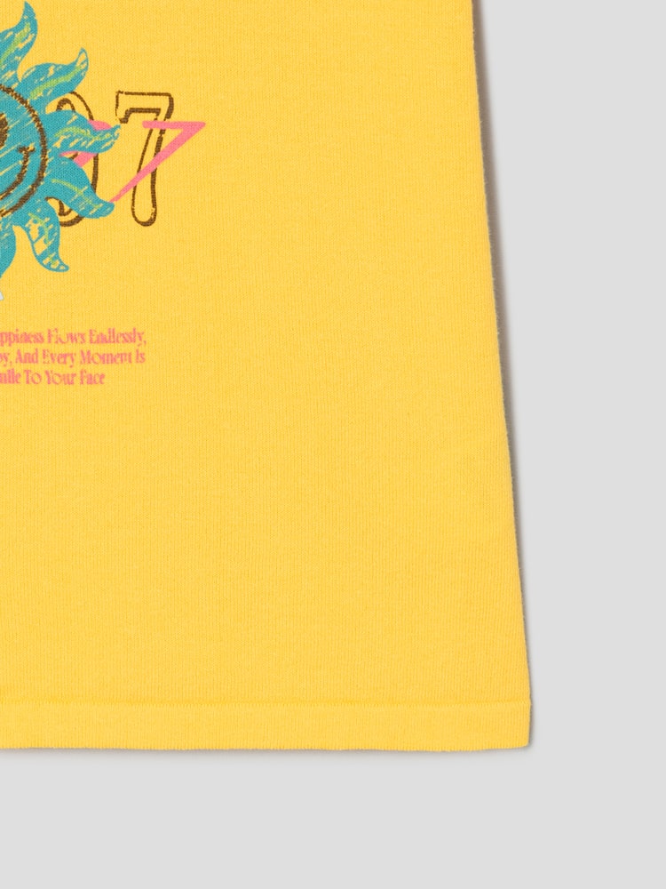 S.W.SMILEY® Graphic Knit Short Sleeve Pullover - Yellow