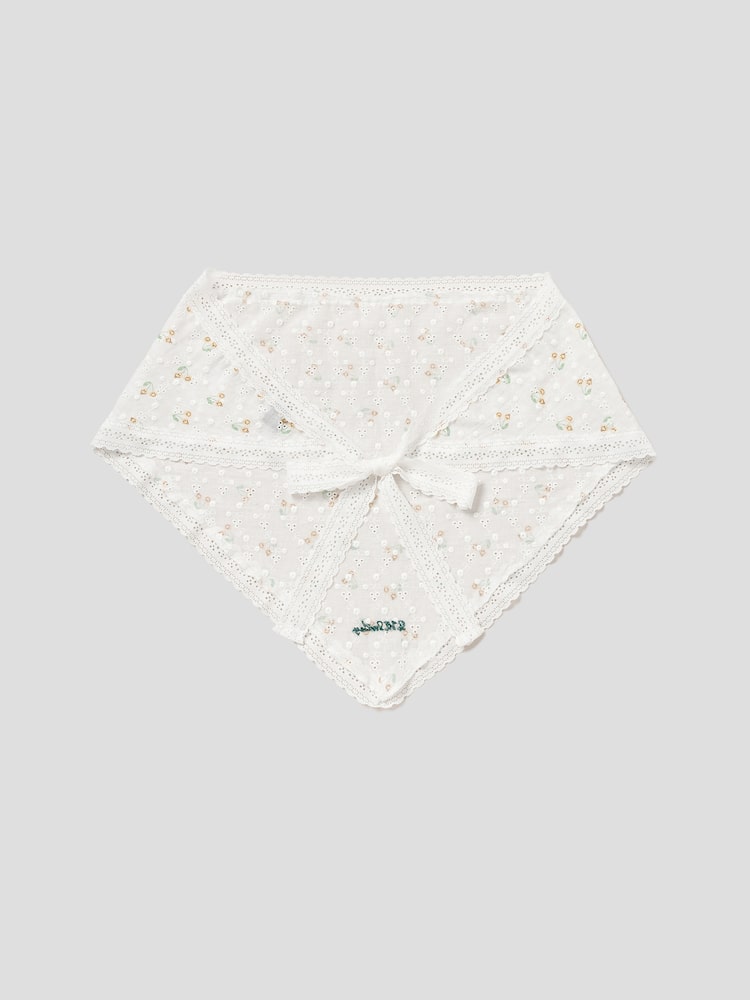 S.W.SMILEY® Flower Scarf - White