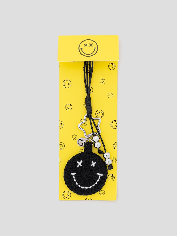 S.W.SMILEY® Hand-knitted Smiley Keyring - Navy