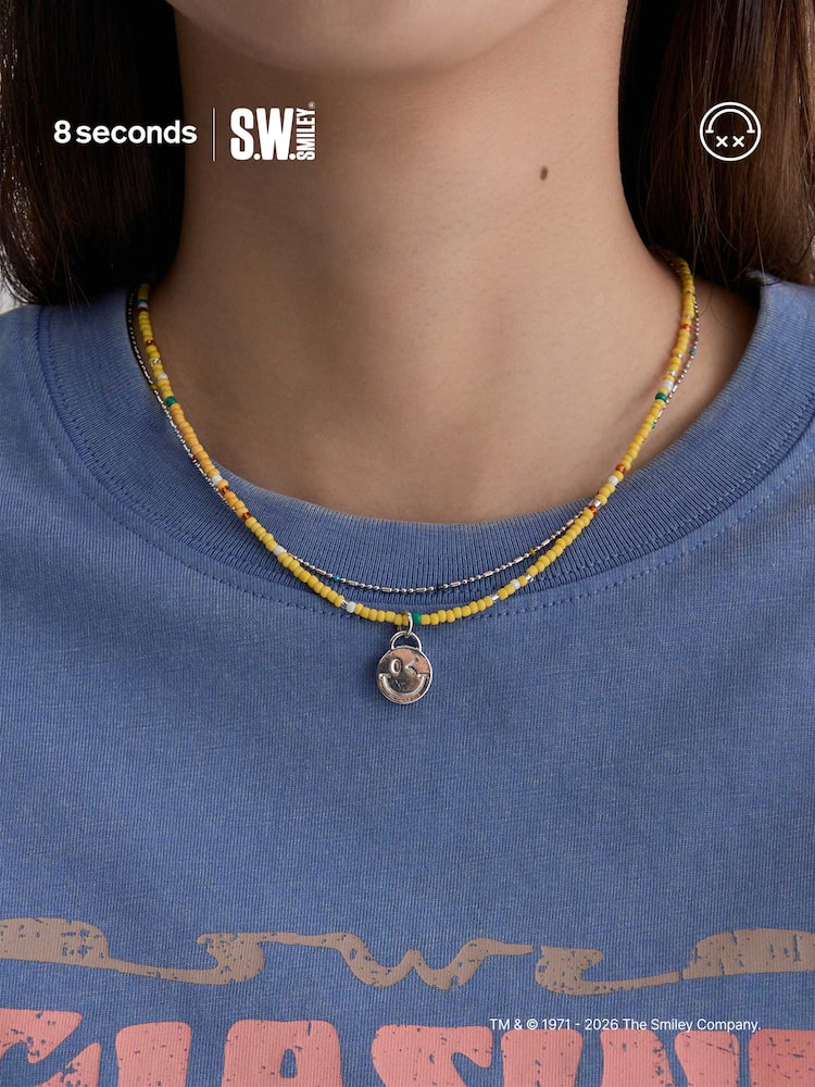 S.W.SMILEY® Bead Necklace - Yellow