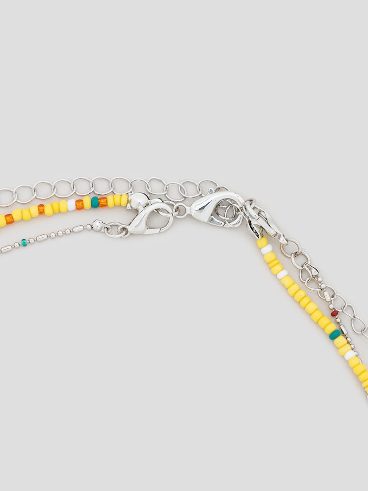 S.W.SMILEY® Bead Necklace - Yellow