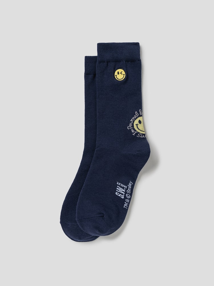 S.W.SMILEY® Socks 3-Piece Set - Navy