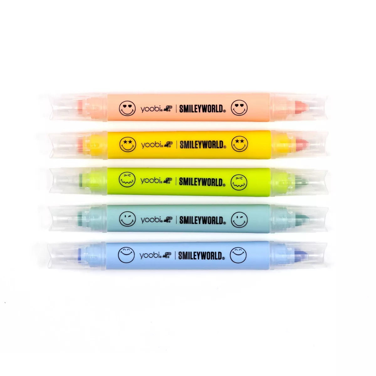 Yoobi SmileyWorld 5pk Double Ended Stamp Markers Smiley