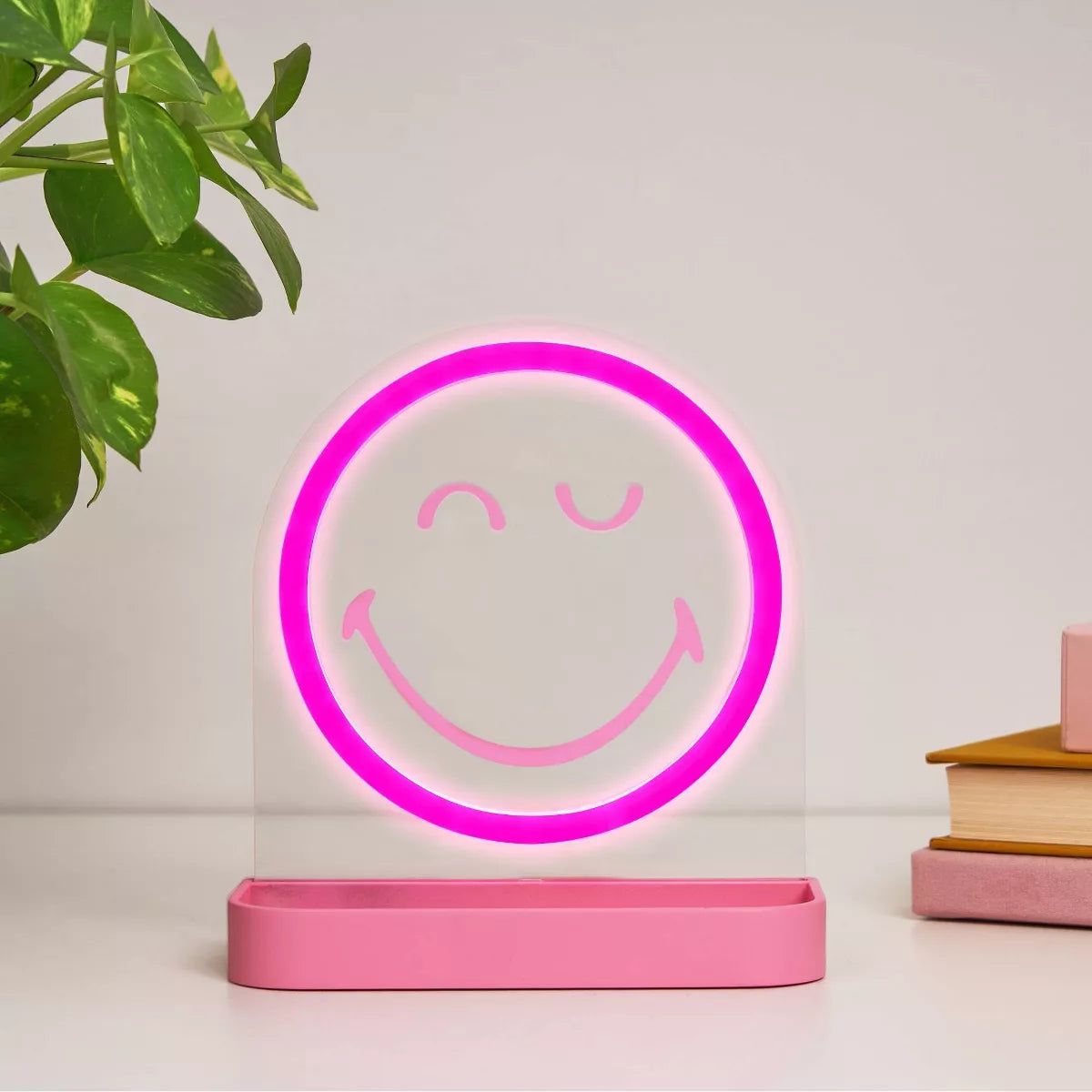 Yoobi SmileyWorld LED Desk Tray Smiley Pink