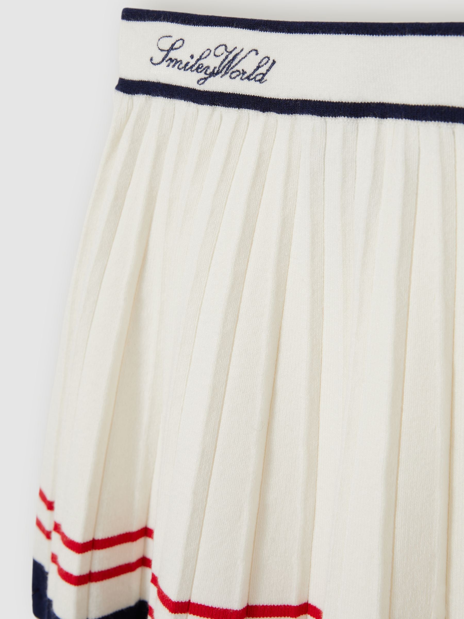 SmileyWorld | Reiss Tennis Skirt in Off White