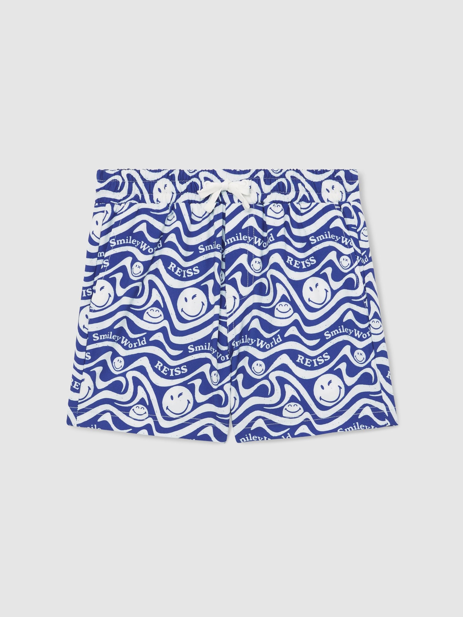 SmileyWorld | Reiss Wave Swim Shorts in Bright Blue