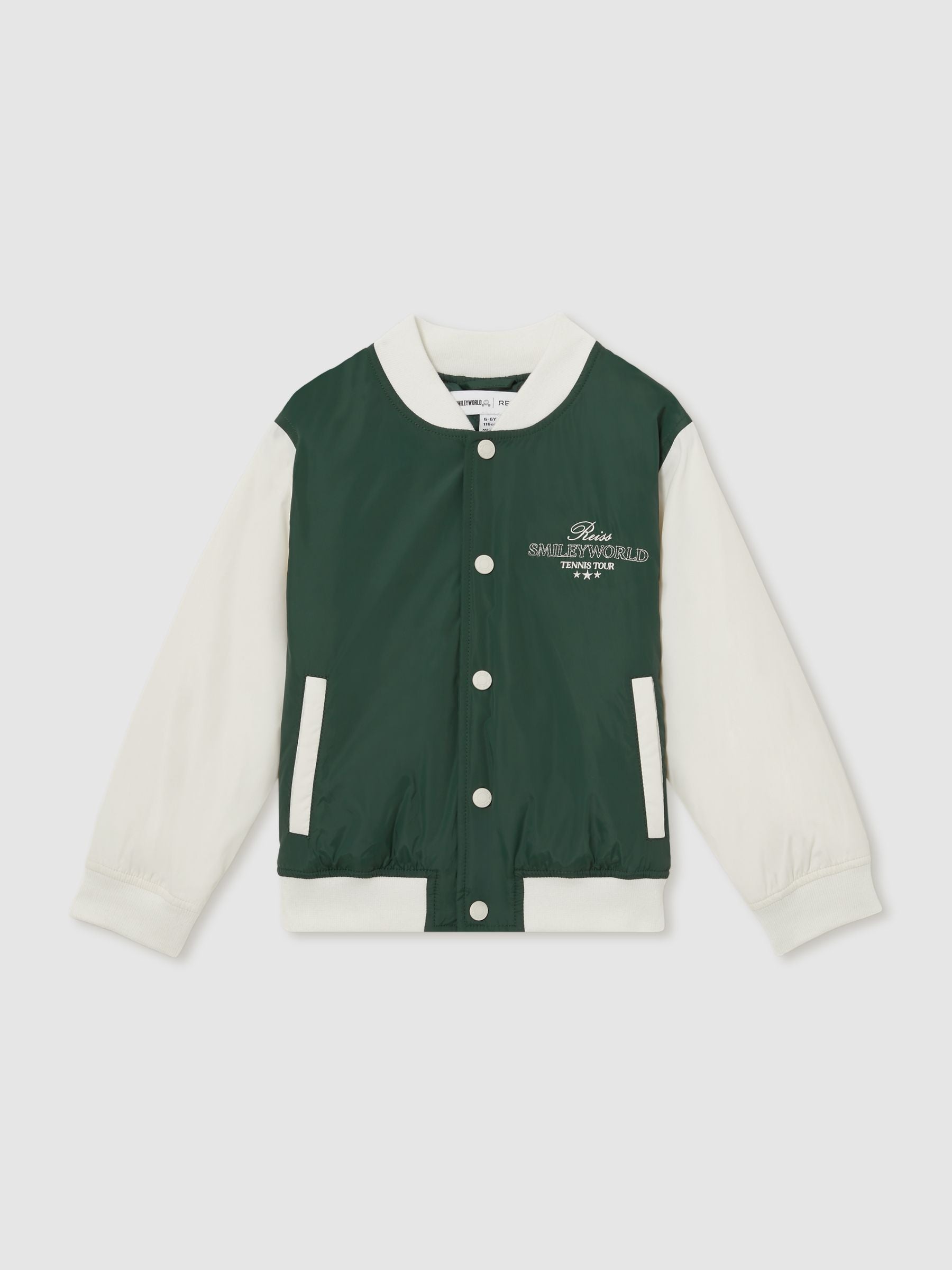 SmileyWorld | Reiss Bomber Jacket in Dark Green