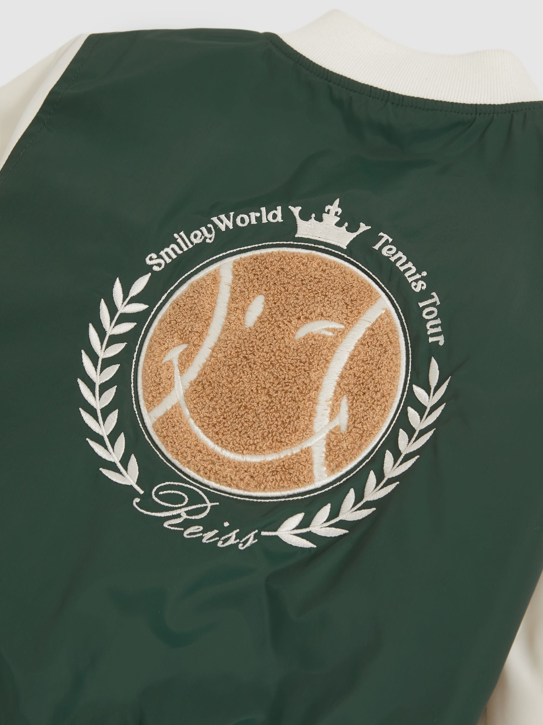 SmileyWorld | Reiss Bomber Jacket in Dark Green