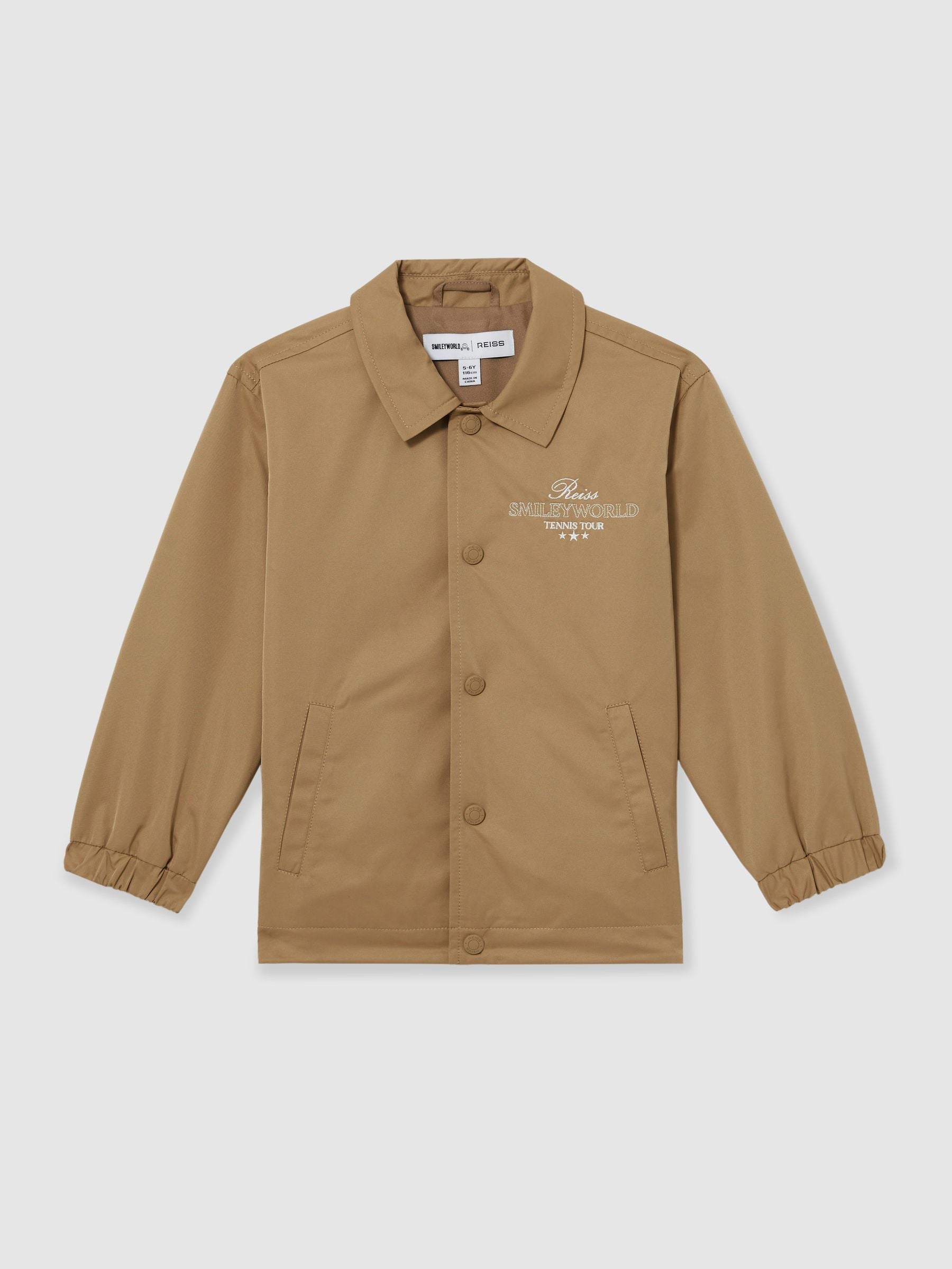 SmileyWorld | Reiss Harrington Jacket in Stone