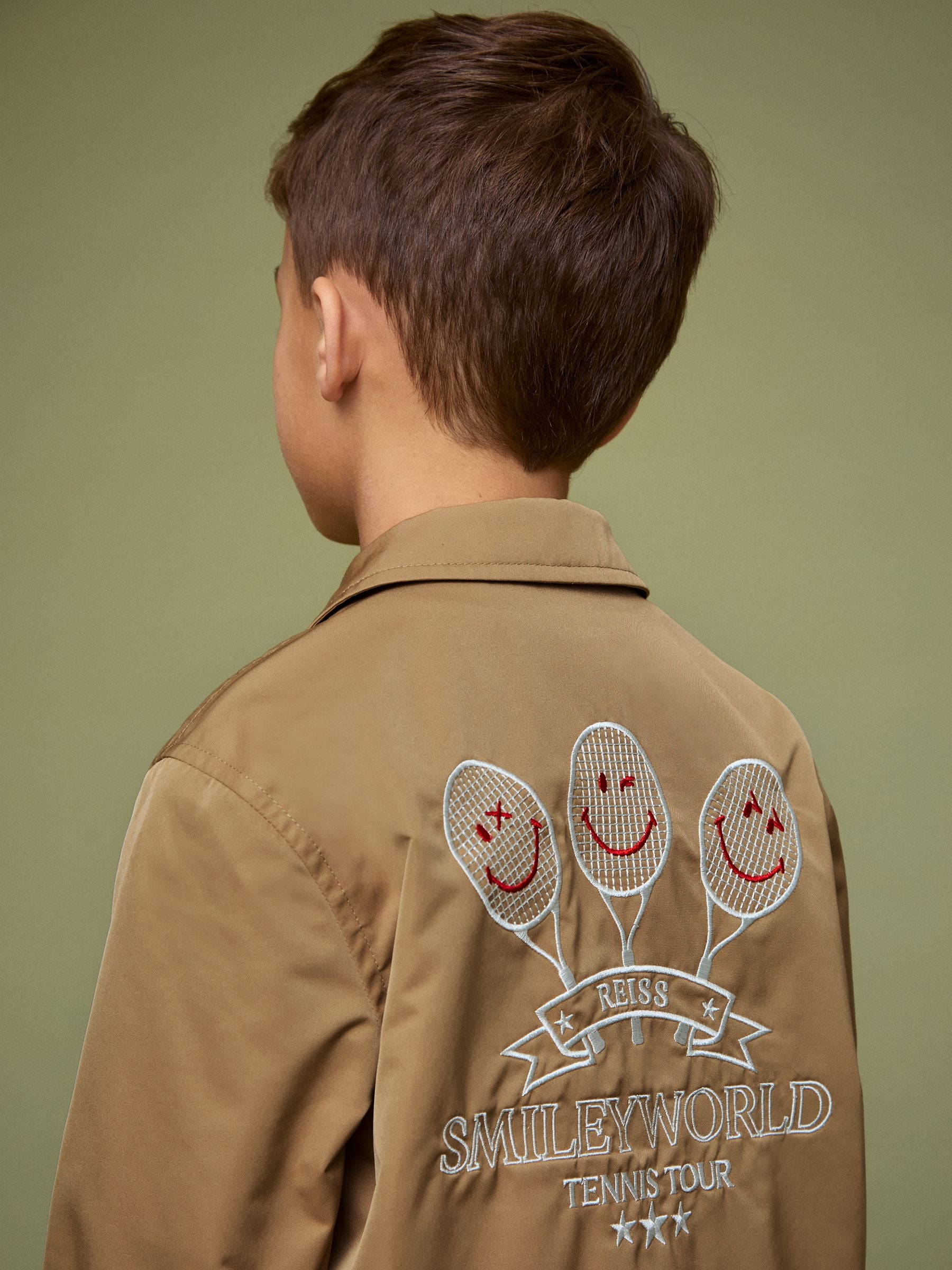 SmileyWorld | Reiss Harrington Jacket in Stone