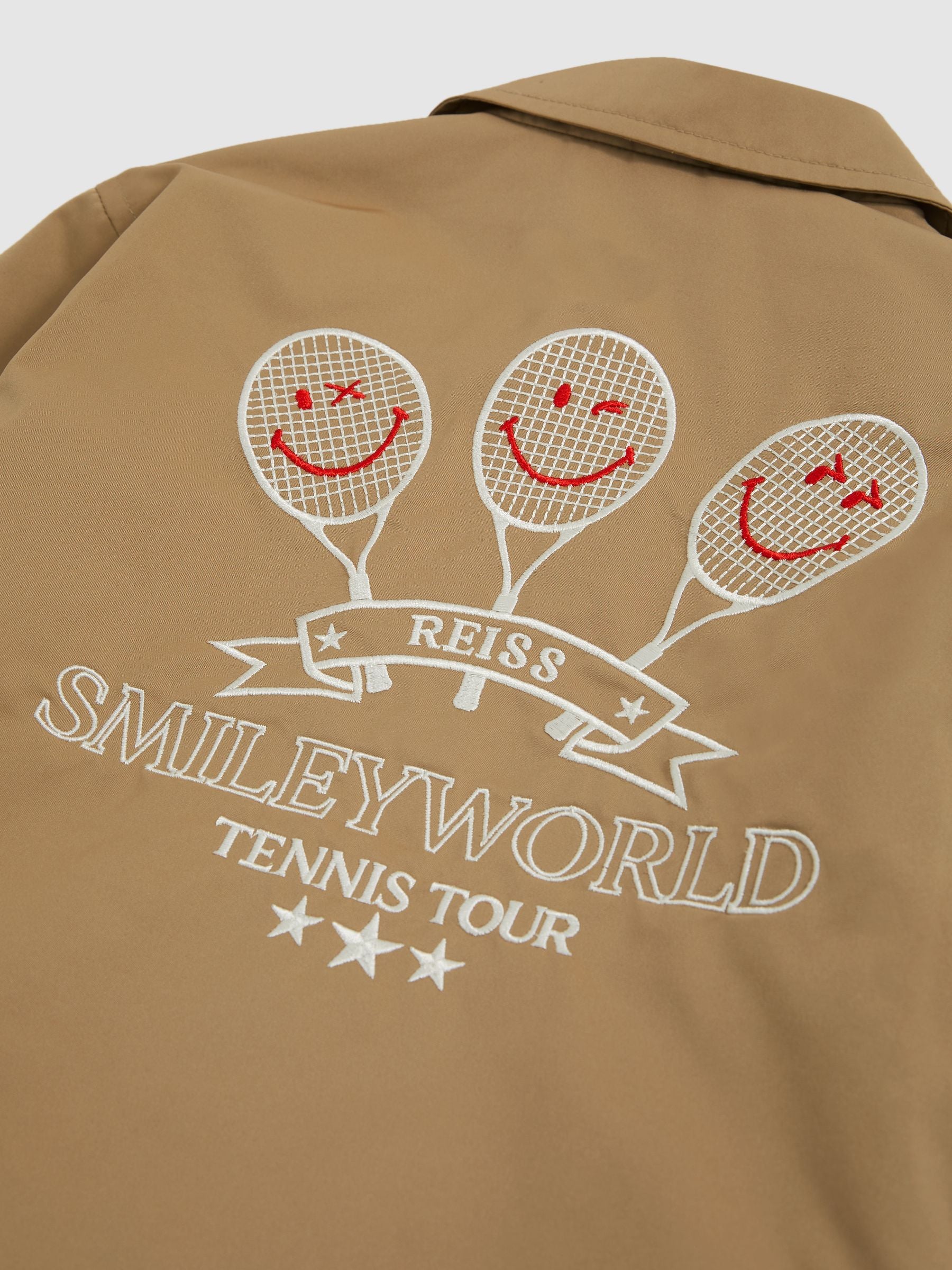 SmileyWorld | Reiss Harrington Jacket in Stone