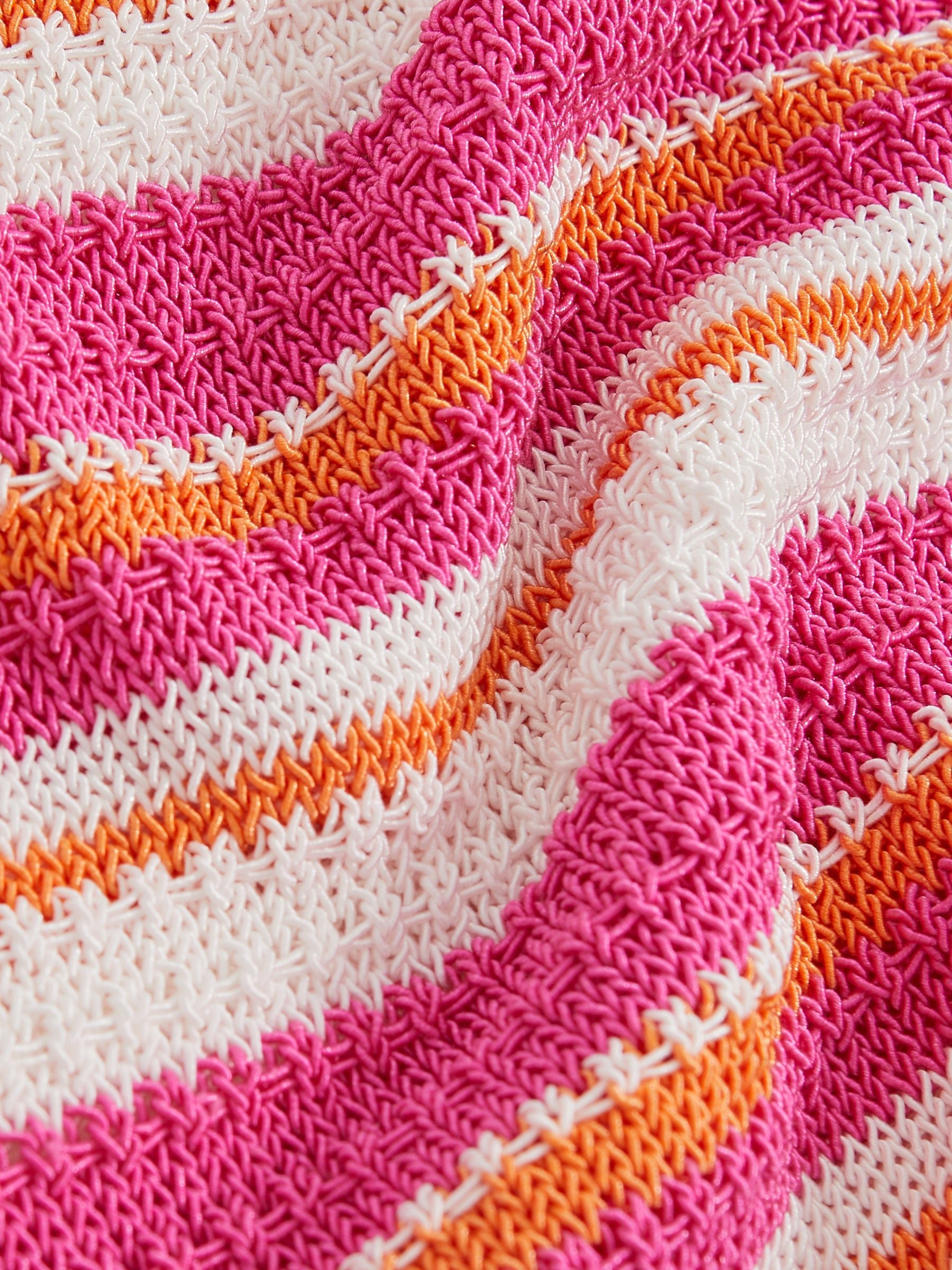 SmileyWorld | Reiss Stripe Knit Vest in Pink