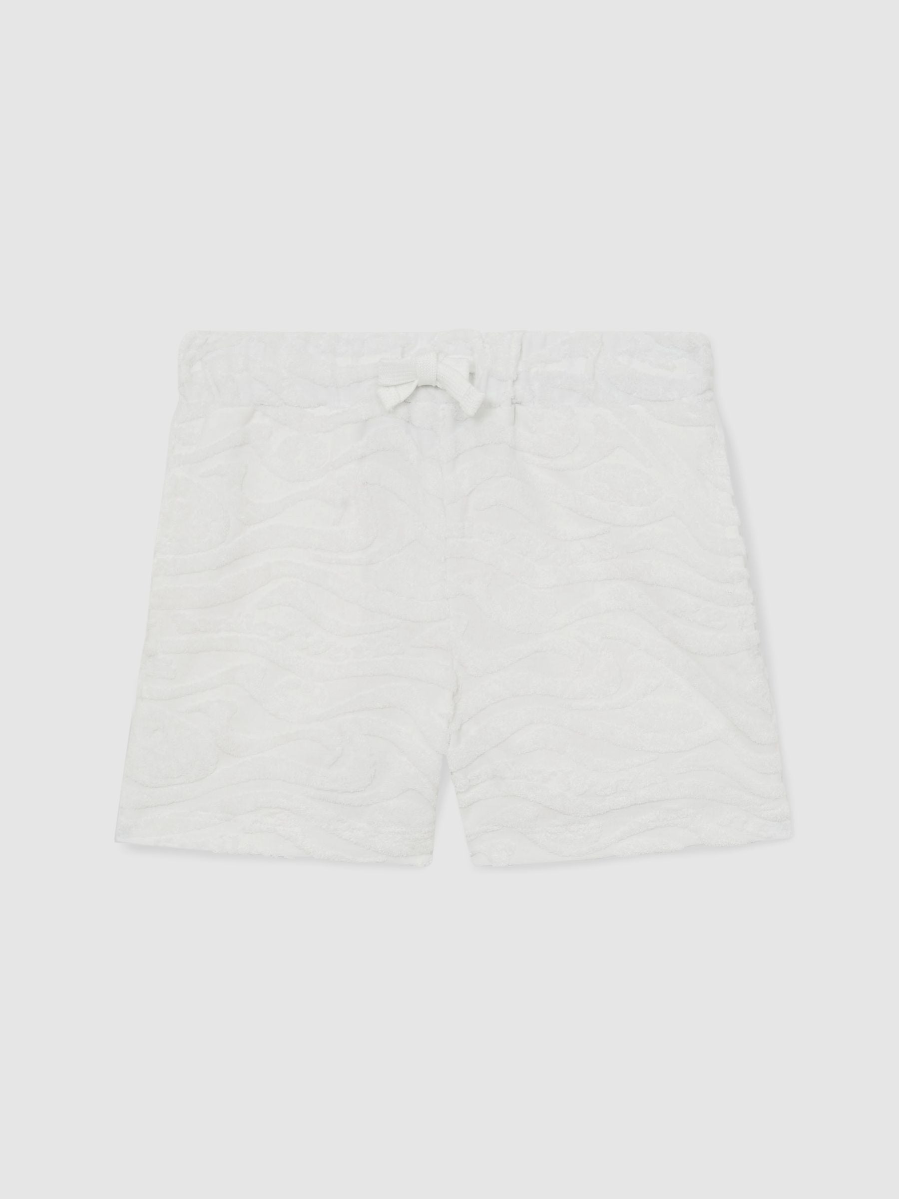 SmileyWorld | Reiss Wave Texture Shorts in White